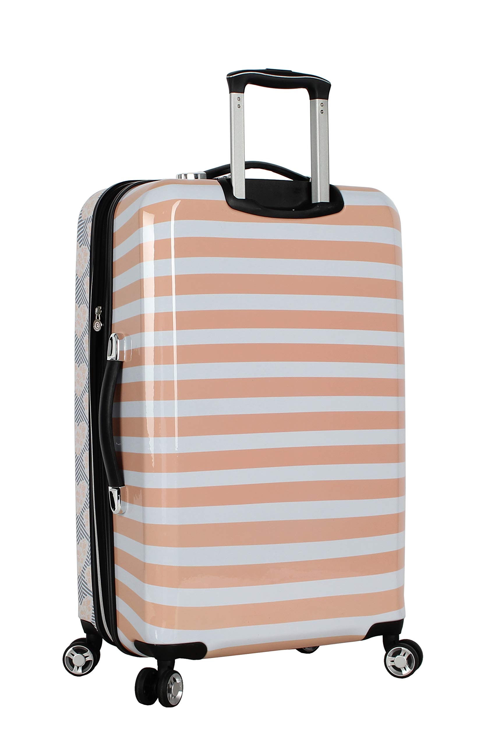 Betsey Johnson Designer 20 Inch Carry On - Expandable ABS PC Hardside Luggage - Lightweight Durable Suitcase With 8-Rolling Spinner Wheels for Women Chevron Hearts product thumbnail 5