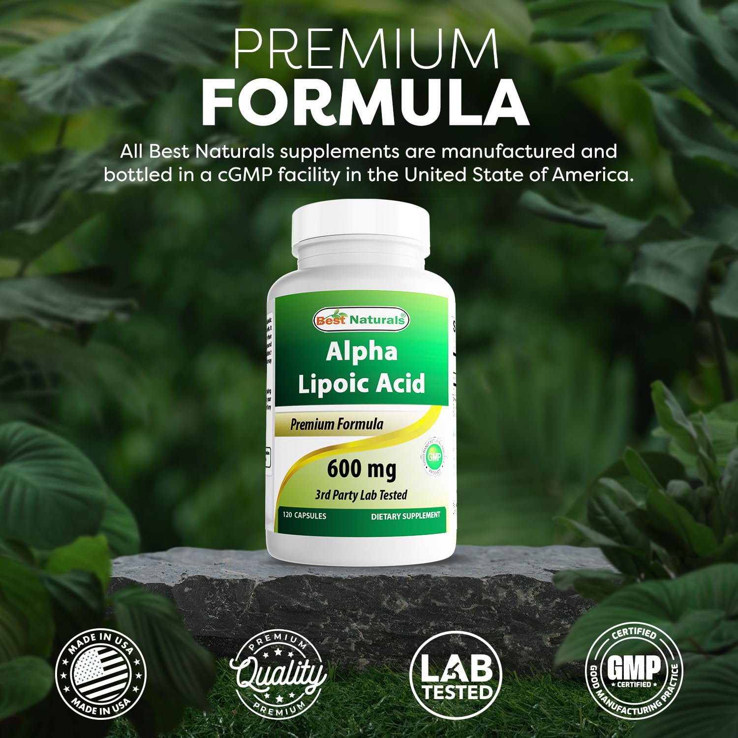 Best Naturals Alpha Lipoic Acid 600 mg 60 Capsules - ALA Powerful Antioxidant (60 Count (Pack of 1)) — Amazon image 5