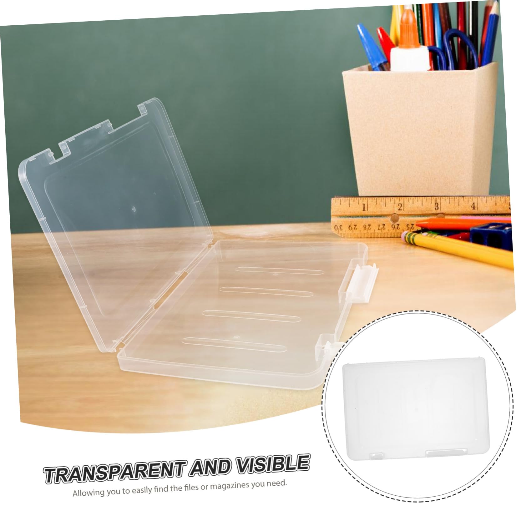 NOLITOY Archivadores de Caja A4 Portátiles, 4 Piezas, Pp Blanco