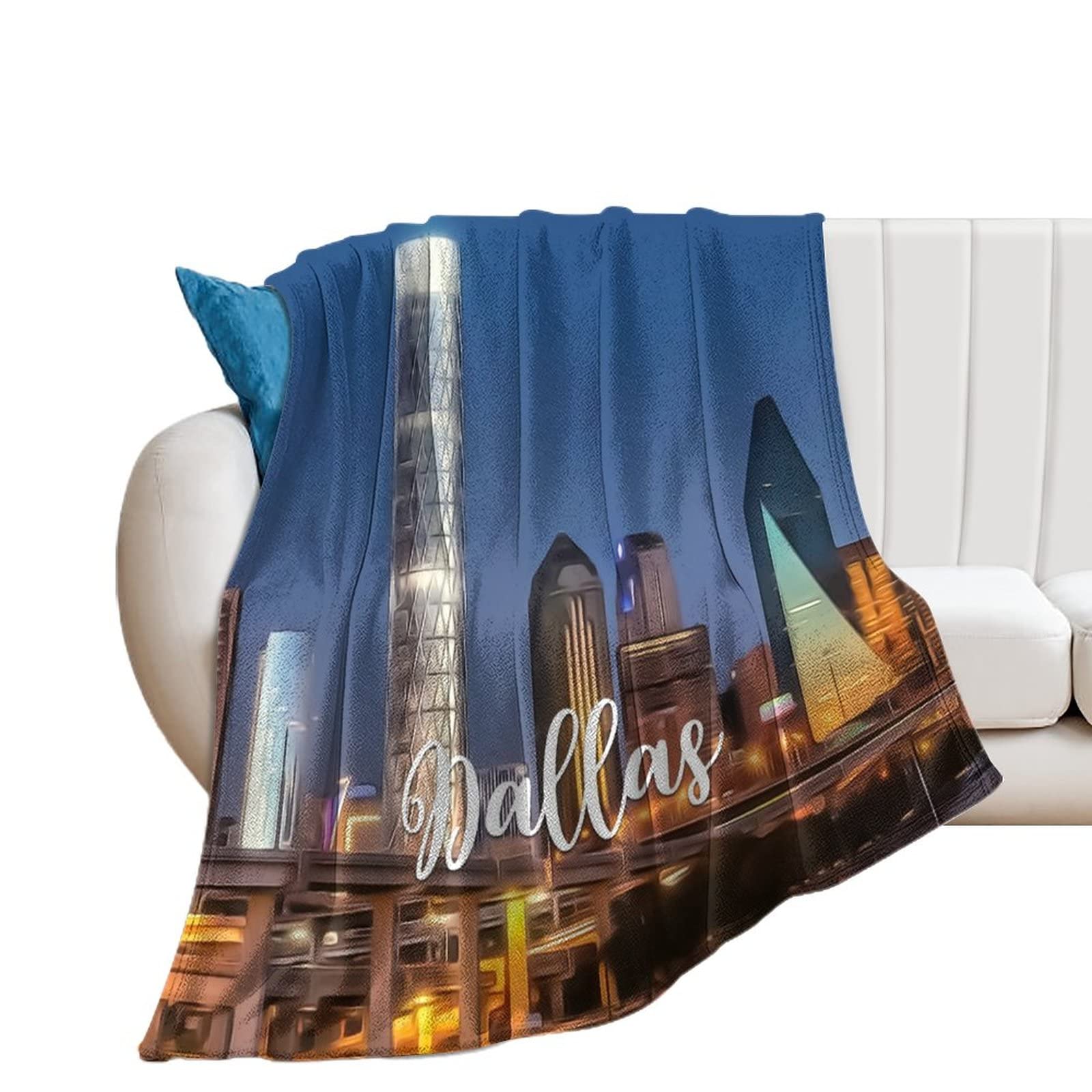 Couverture en flanelle Dallas plaid chaud canapé contre fraîcheur