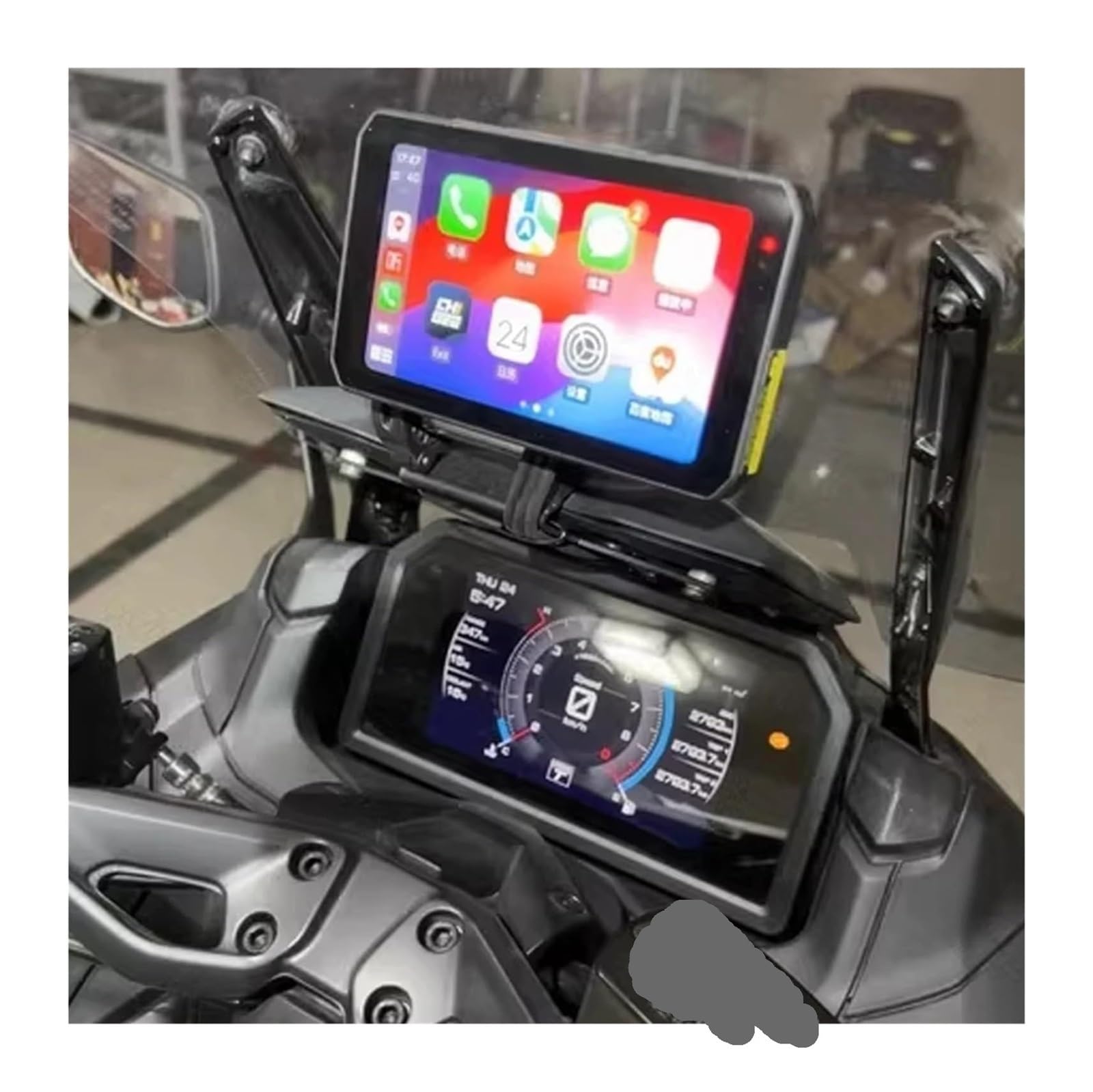 pour Moto Support Navigation GPS pour TMAX560 2022 2023 Moto GPS Smartphone Navigation Montage Support Adaptateur
