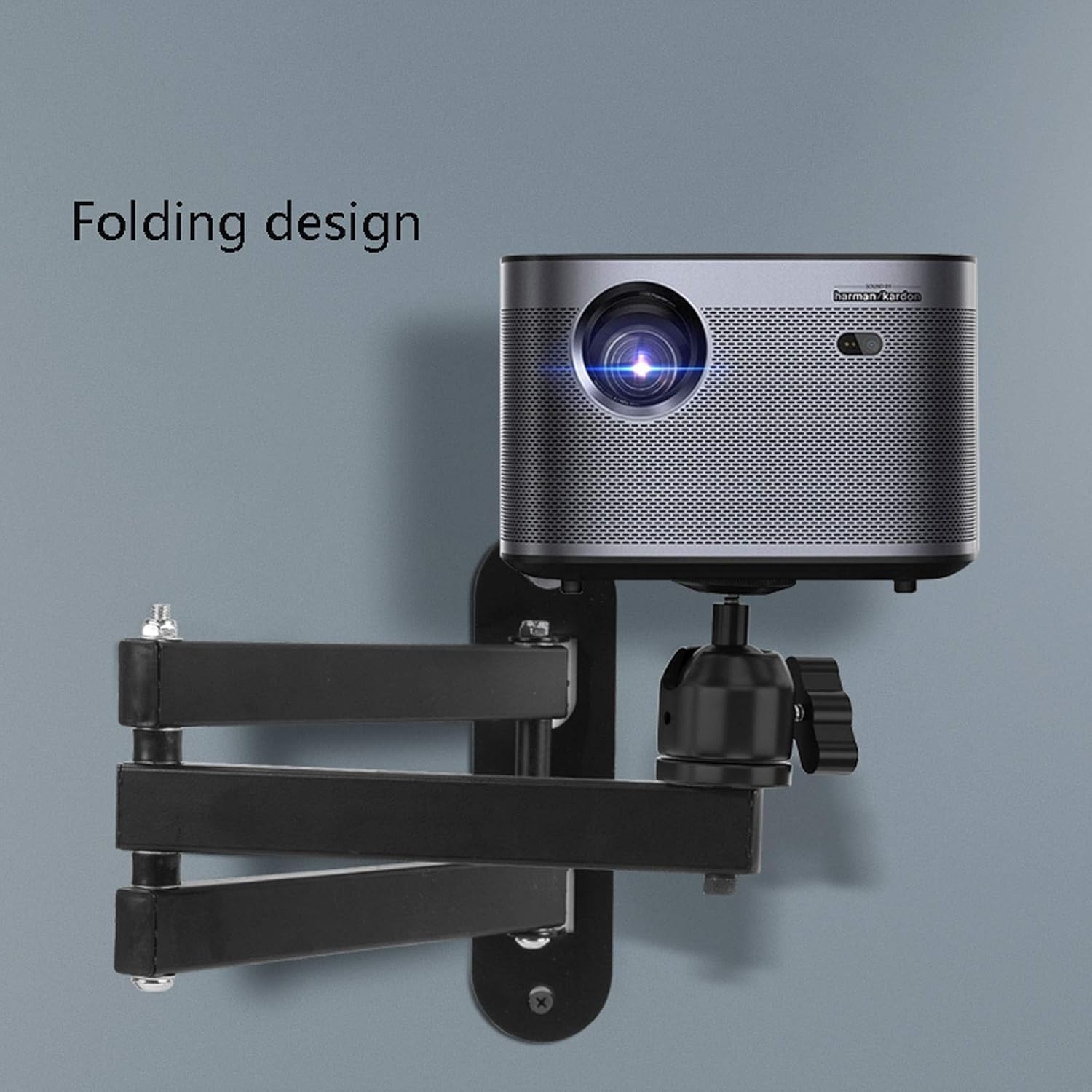 Projector Mount Stand Mini Projector Wall Mount/Projector Hanger/Camera Housing Mounting Bracket - for CCTV/Camera/Projector/Webcam - with Rotation 360° Black Projector Ceiling Mount ( Color : B , Siz