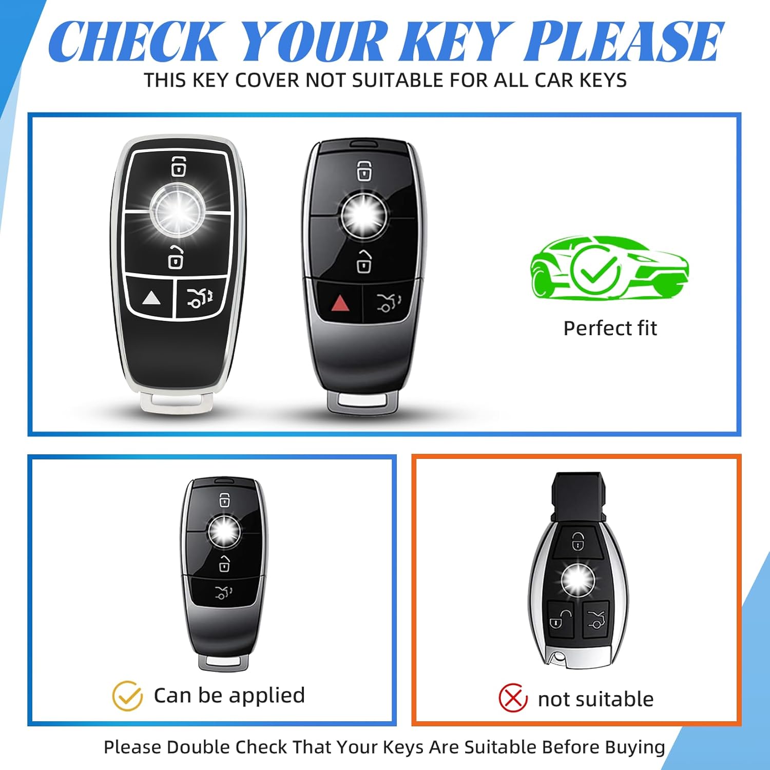 for Mercedes Benz Key fob Cover, Soft TPU Key Case Compatible with 2017-2023 E-Class 2018-2021 S-Class 2019-2023 A-Class C-Class G-Class - Image 2