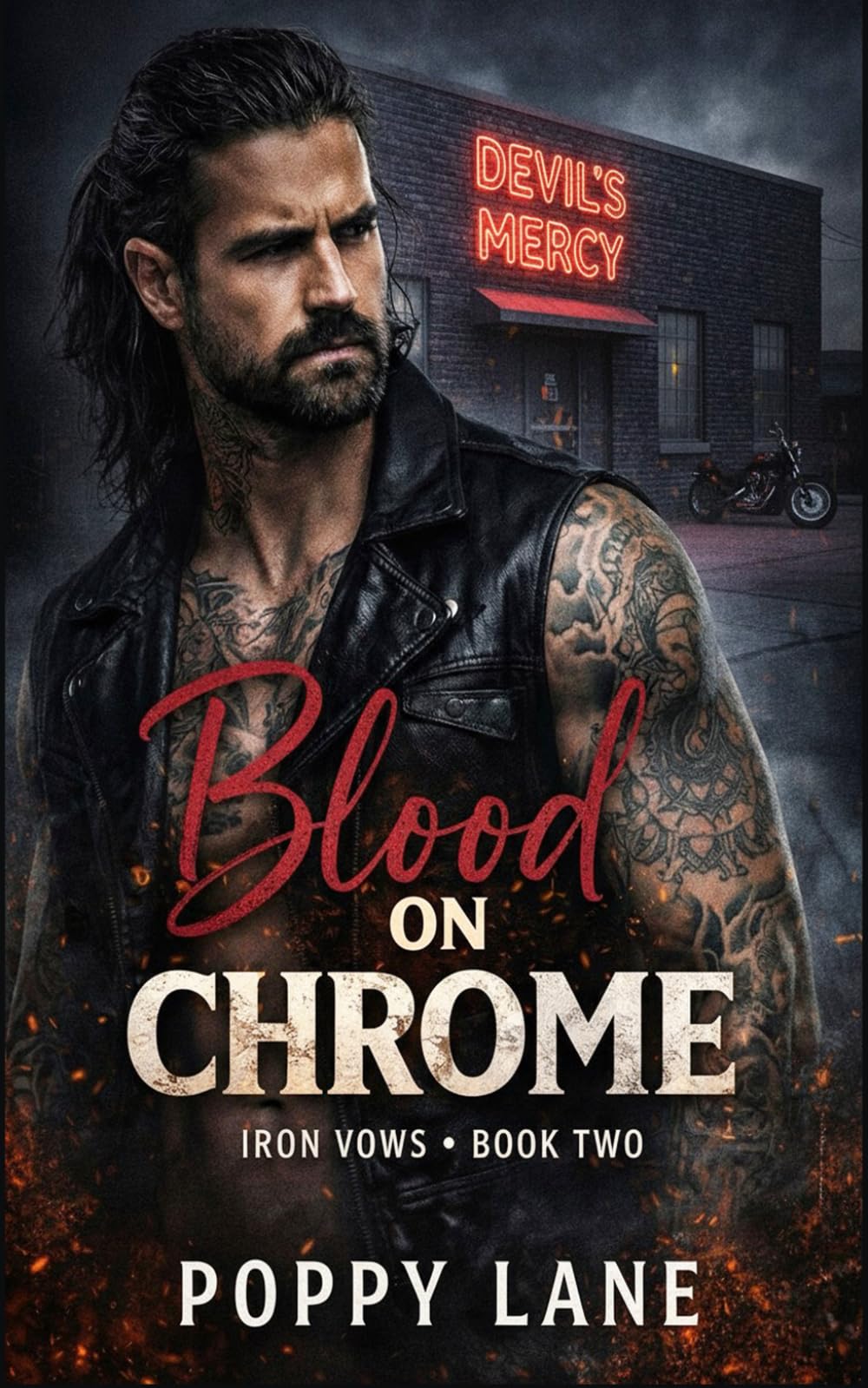Blood on Chrome: A Dark Biker Serial Romance (Iron Vows)