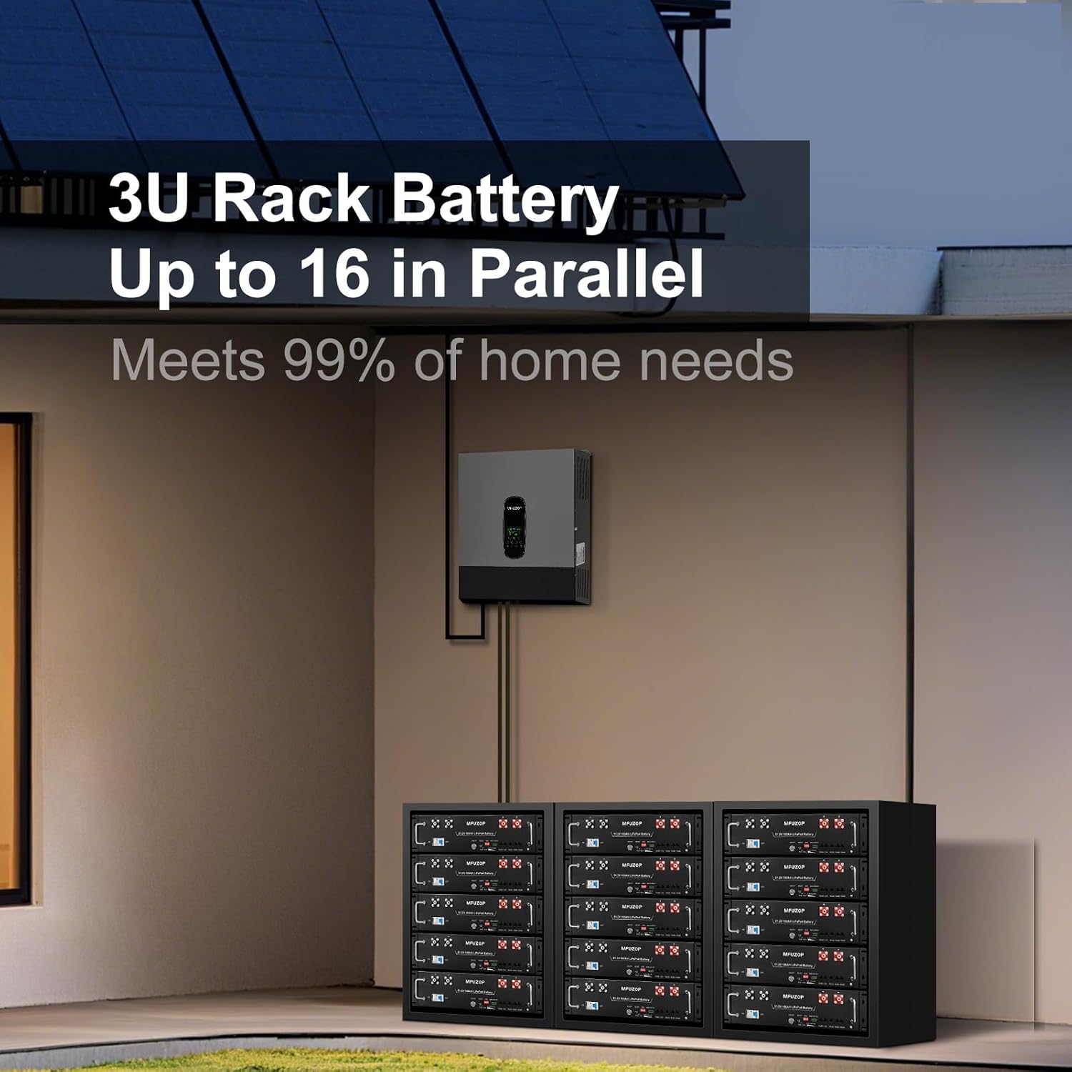 Multiple 3U Rack Batteries in Parallel