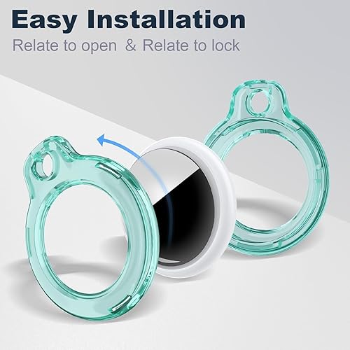 Miniatura 248 de Funda para AirTag con llavero, a prueba de golpes y antiarañazos, accesorios para localizadores GPS, para bolsos y maletas, transparente F5-Clear