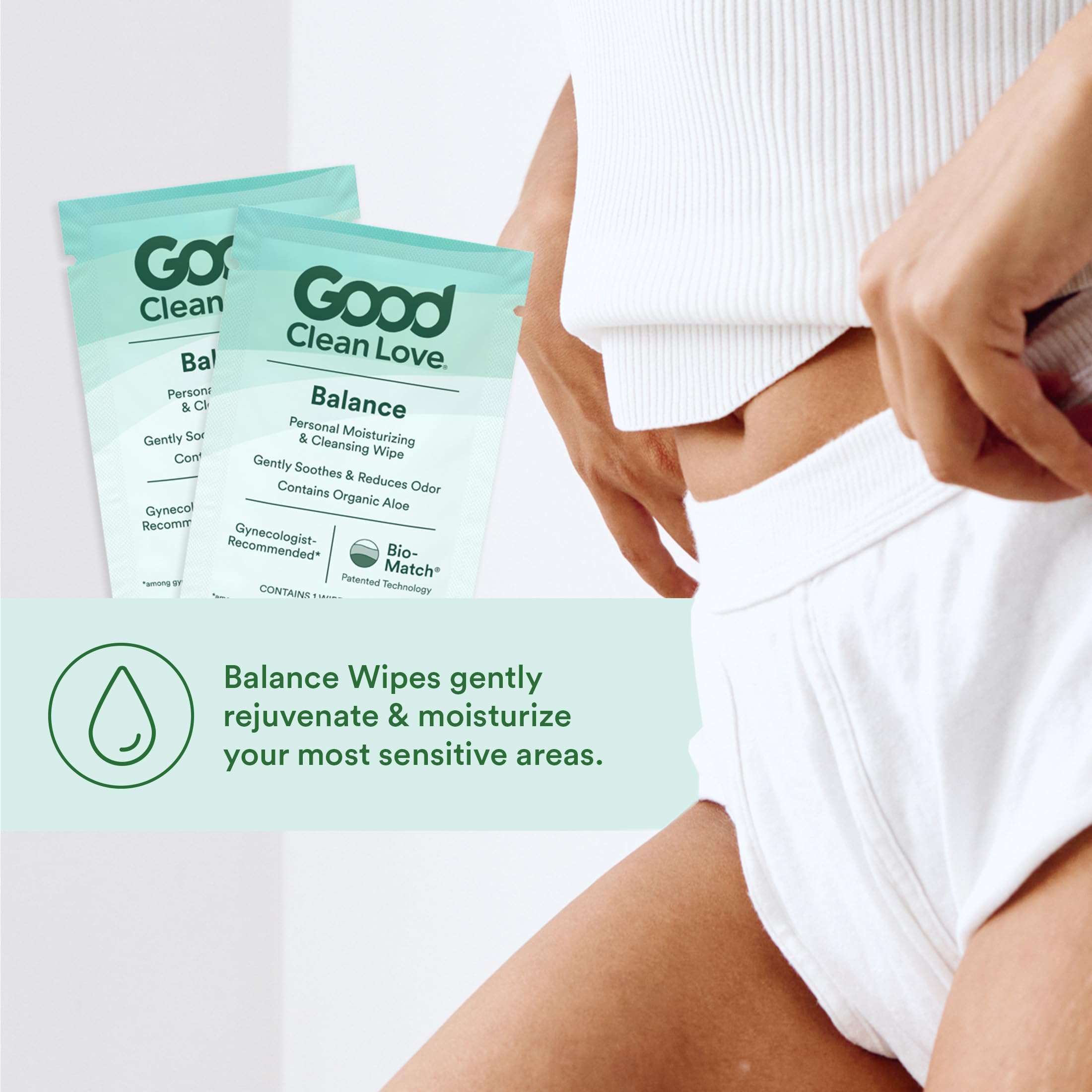 Good Clean Love Rebalance Cleansing Wipes 12 Count