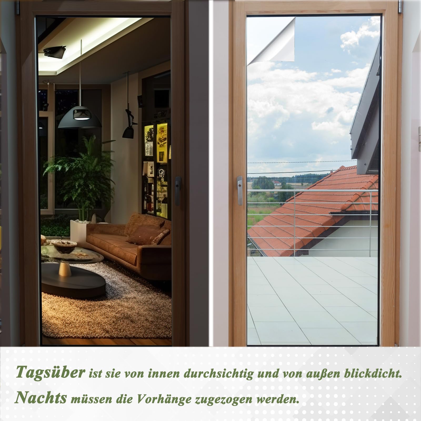 Fensterfolie Sonnenschutz Spiegelfolie Fenster Sichtschutz Hitzeschutzfolie | HOMTOL Silber 118x400cm Sonnenschutzfolie Fenster außen&Innen, UV Folie Fenster Hitzeschutz, Statisch-haftend, ohne Kleber