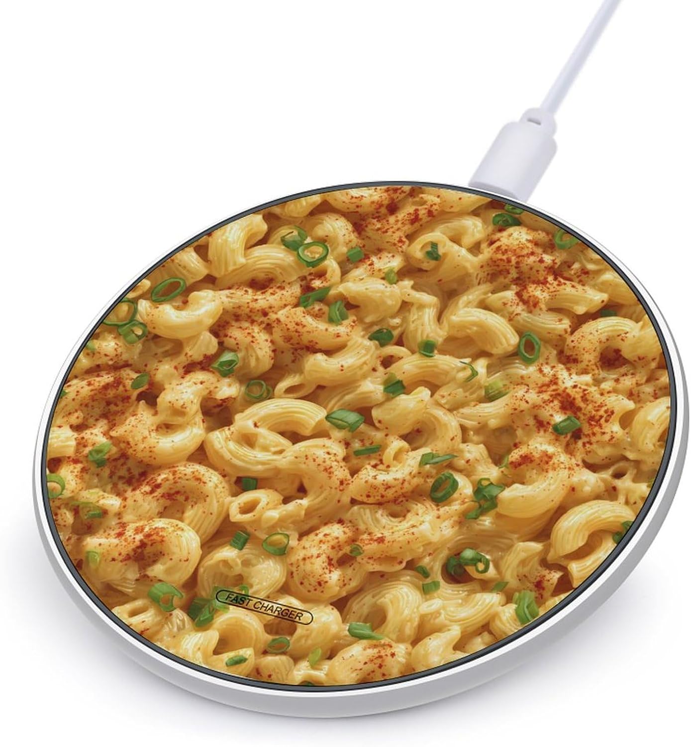 Cheese Elbow Macaroni Wireless Charger Magnetic Charging Pad