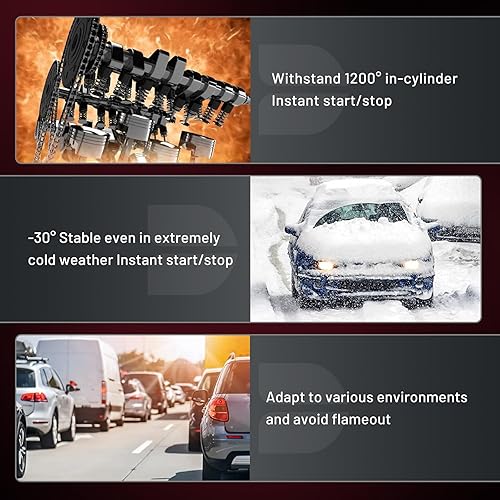 Miniatura 5 de BDFHYK Juego de 4 bujías de iridio compatibles con Ford Focus Escape Transit Connect, Mazda 3 Tribute, Mercury Mariner, 2.0L 2.3L ELECTRIC L4,