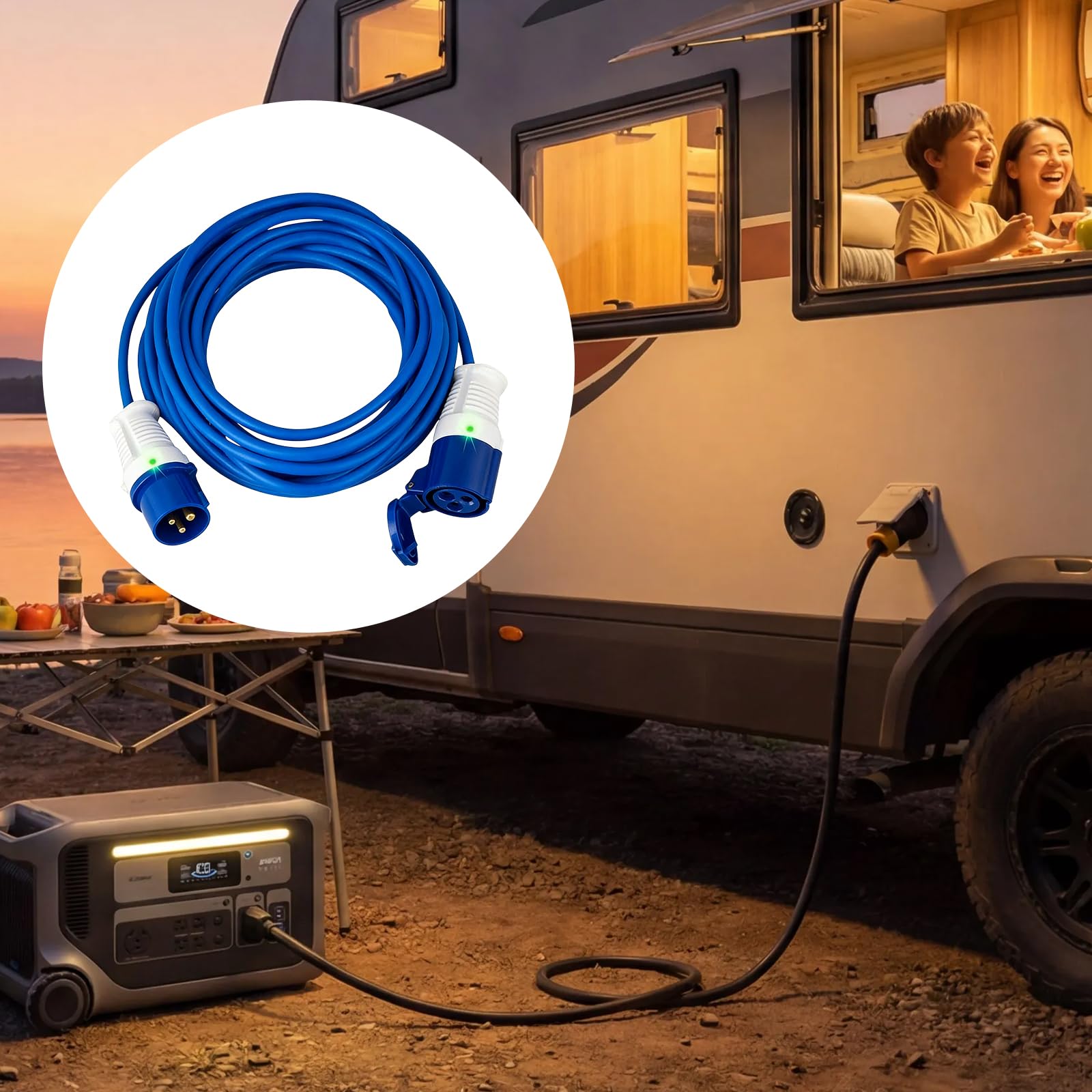 Rallonge CEE,10M 230V 16A CEE Rallonge Electrique,Rallonge Camping Car,Câble Rallonge Caravane CEE pour Camping Et Activités De Plein Air,IP44,Chantiers,Industrie, Espaces xEtérieurs,Bleu