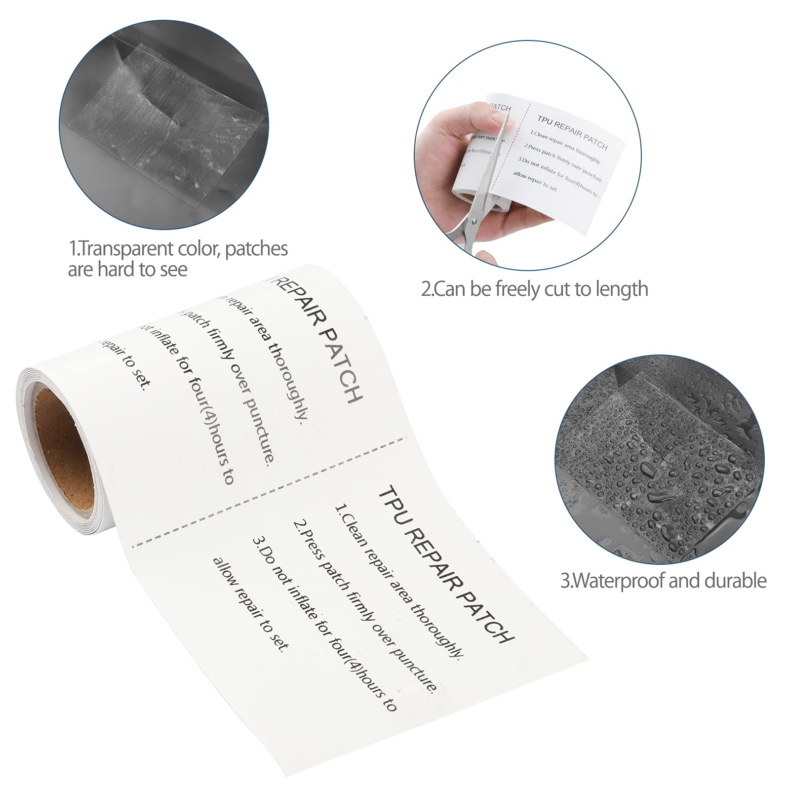 Air Tent SZXMDKH Tent Repair Kit, Air Bed Repair Patches - Clear Puncture Repair Kit