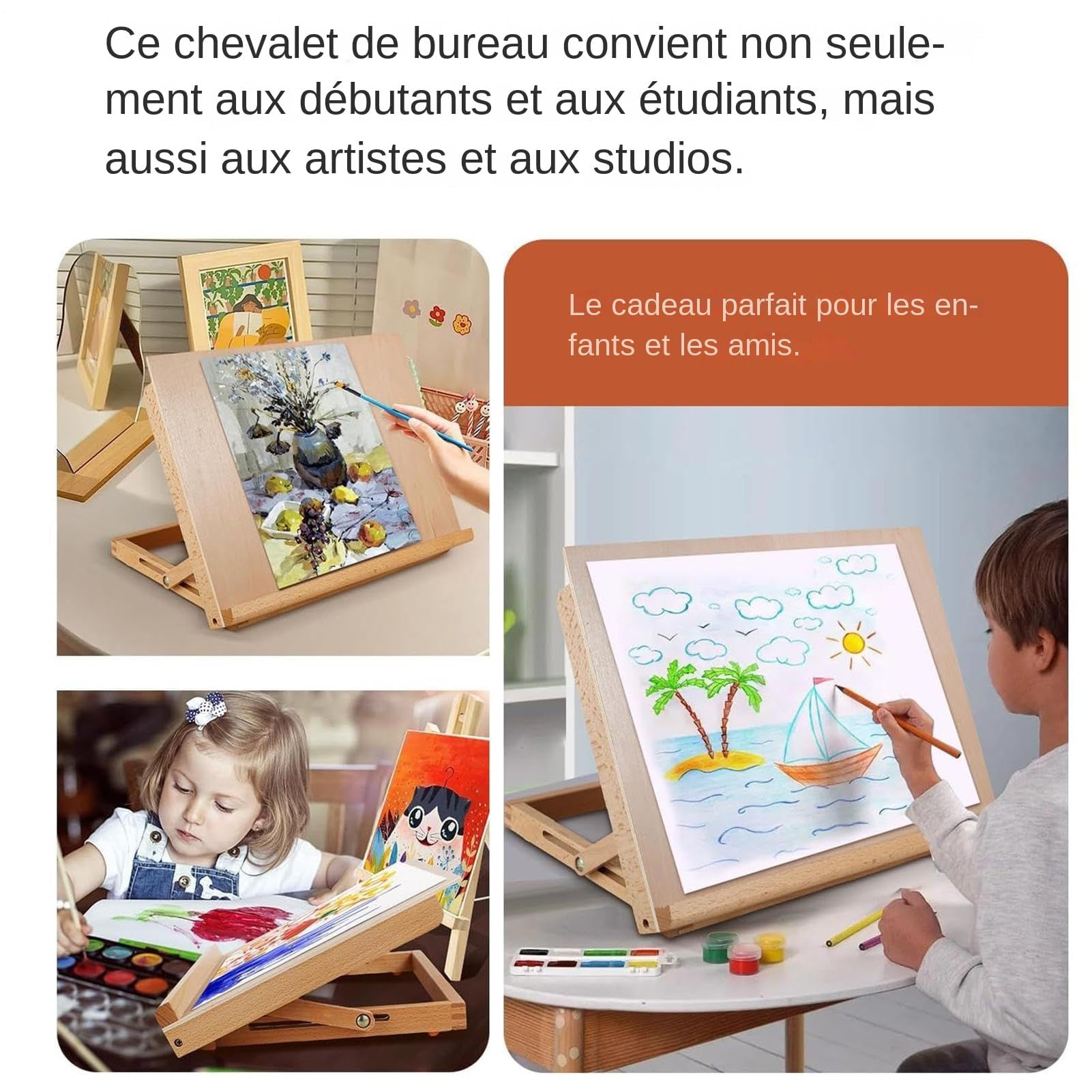 Caballetes de pintura portátiles | Soportes de arte de madera para adultos, estudiantes y principiantes, perfectos para dormitorios, aulas, estudios en casa y centros de arte
