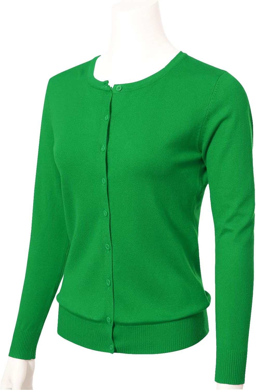 Allsense Women's Long-Sleeve Lightweight Crewneck Cardigan Sweater - Image 3