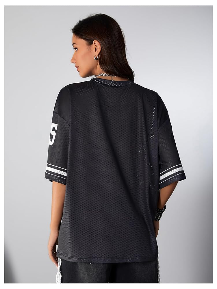 トップス 45R Used Olive size M SOLY HUX Jersey Shirts for Women Oversized T-Shirt Jersey