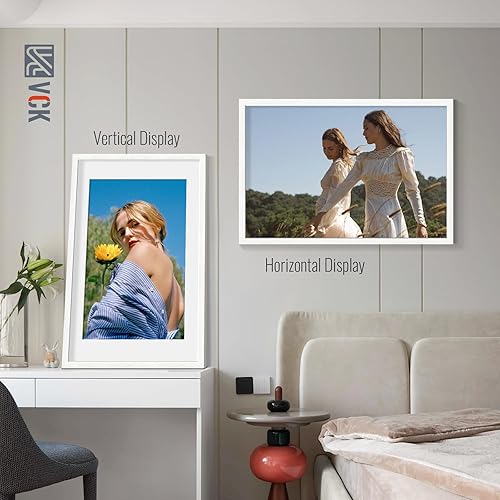 Miniatura 6 de VCK Marco para póster de 16 x 24 pulgadas, con paspartú de 16 x 24 pulgadas, exclusivo portarretratos de madera maciza texturizada, formatos