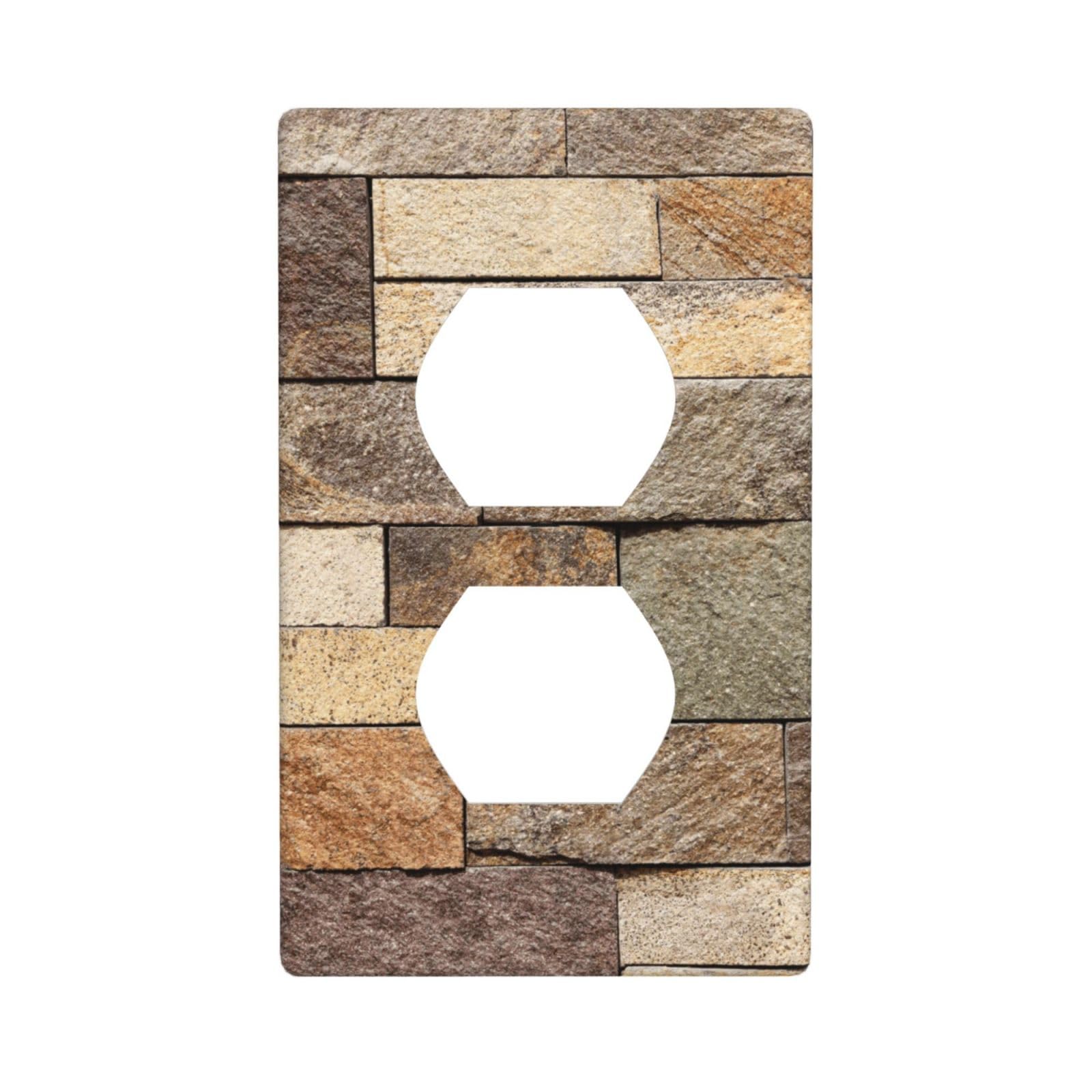 1 Gang Duplex Stone Wall Receptacle Wall Plate Decorative Outlet Covers Single Duplex Switchplate Covers Electrical Faceplate For Home Decor