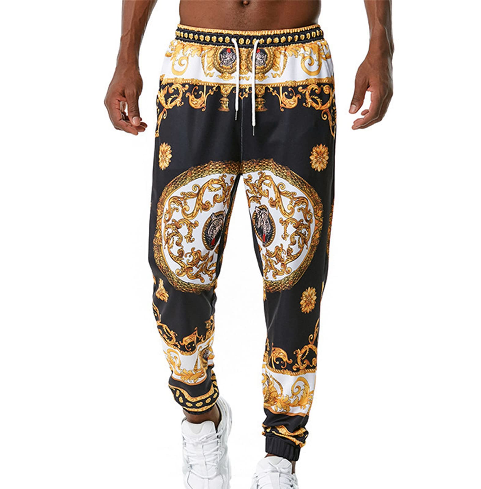 Vêtement Décontracté Tendance Pantalon Jogging Homme WAVOTIQ - Imprimé Chaîne Hip Hop Ethnique Pantalon Survêtement 3D
