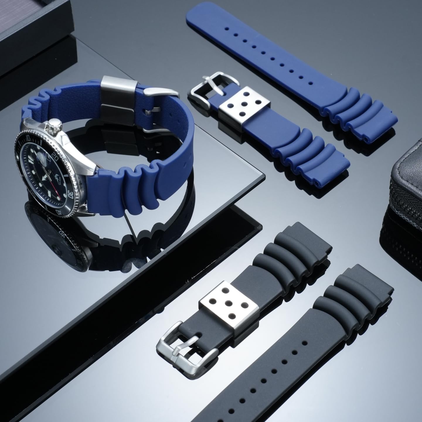 Silicone waterproof watch strap for Casio Swordfish MDV-106 MTP-VD01 Seiko SKX007/SRPA21J1/SKX171 DB73BP SBDC001 strap 20 22mm
