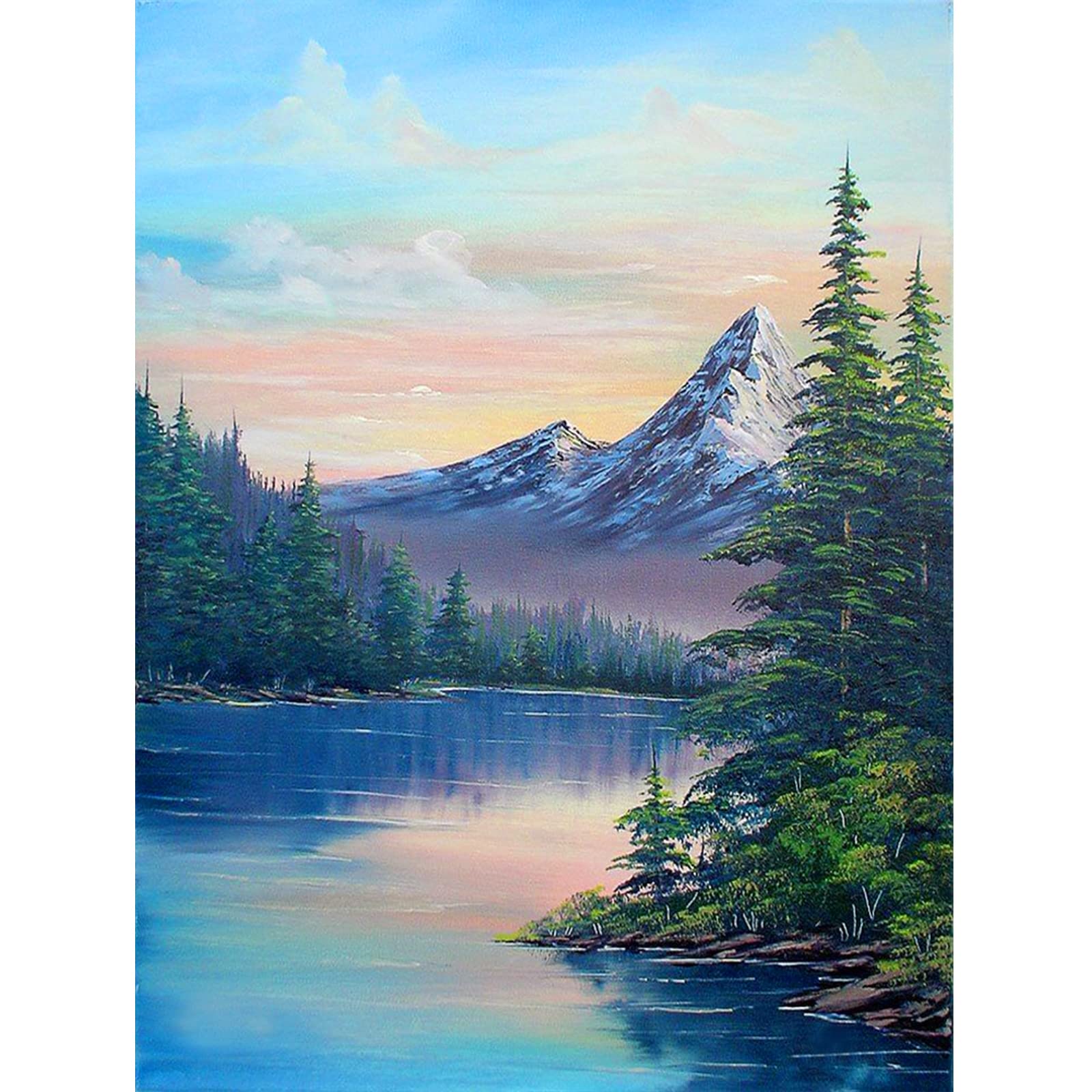 DOTZSO Painting for Adults-Diamond Art Landscape,5D Diamond Point Painting Gem Painting Kit with Round Diamonds,DIY Gem Art Wall Decor Gifts(11.8 * 15.7 Inches)