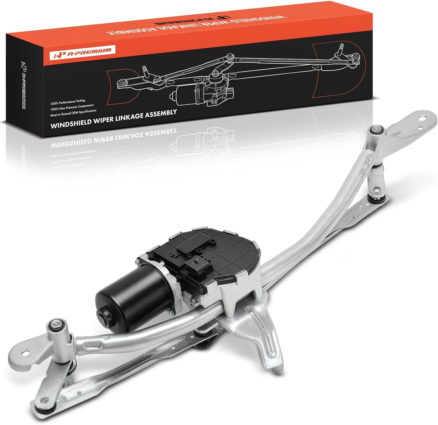 A-Premium Front Windshield Wiper Motor and Linkage Assembly Compatible with BMW 528i, 535d xDrive, 535i, 550i, ActiveHybrid 5, M5, 740i, 740Li, 750i, 750Li, 740Ld xDrive, 760Li, Alpina B7, Alpina B7L