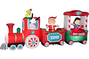 Snoopy Christmas Inflatables Outdoor Decorations: Festive Holiday Cheer with the Peanuts Train