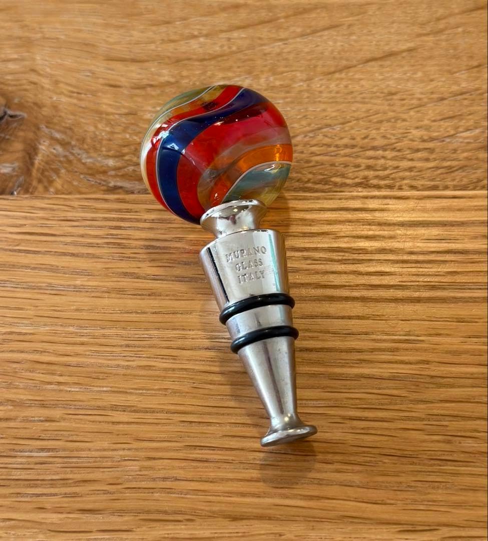 MURANO 特大 45.5㎝ ムラノ ハイエナメル ワイングラス 型 オブジェ