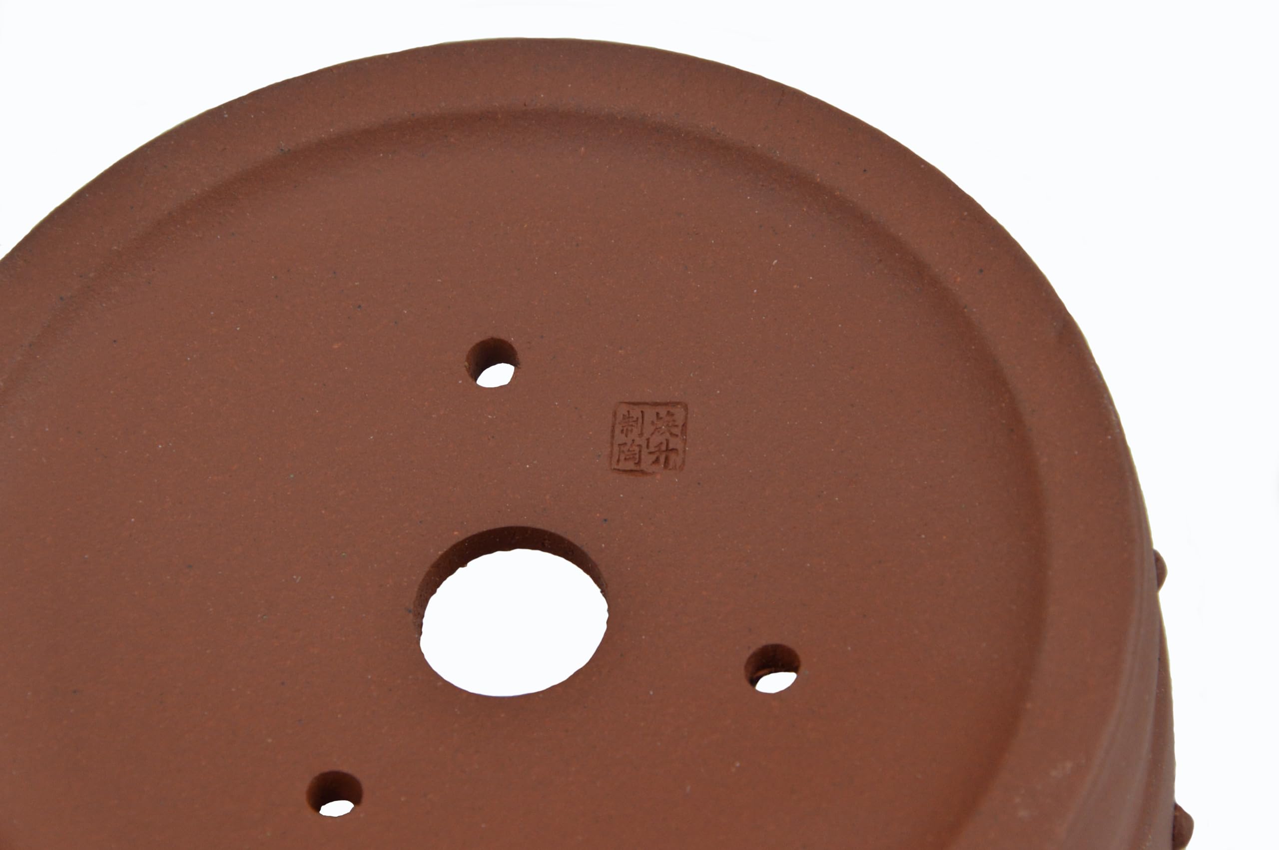 Bonsaischale Keramik klein Trommelschale unglasiert 12cm Durchmesser 4,5cm  Hhe mit Drainage und Manufakturstempel - Ziegelrot: Amazon.de: Garten