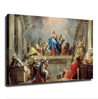 CSYYJY Pentecost Catholic Church Poster Canvas Printing Wall Art Painting HD Artwork for Bedroom Home Decoration (12x18inch-No Framed)