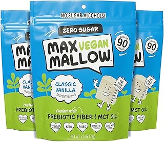 Know Brainer Max Mallow Vegan Marshmallows - [3 Pack - 2.5 OZ Each] Keto Snack with MCT Oil - Gluten, Dairy, Fat and Sugar...