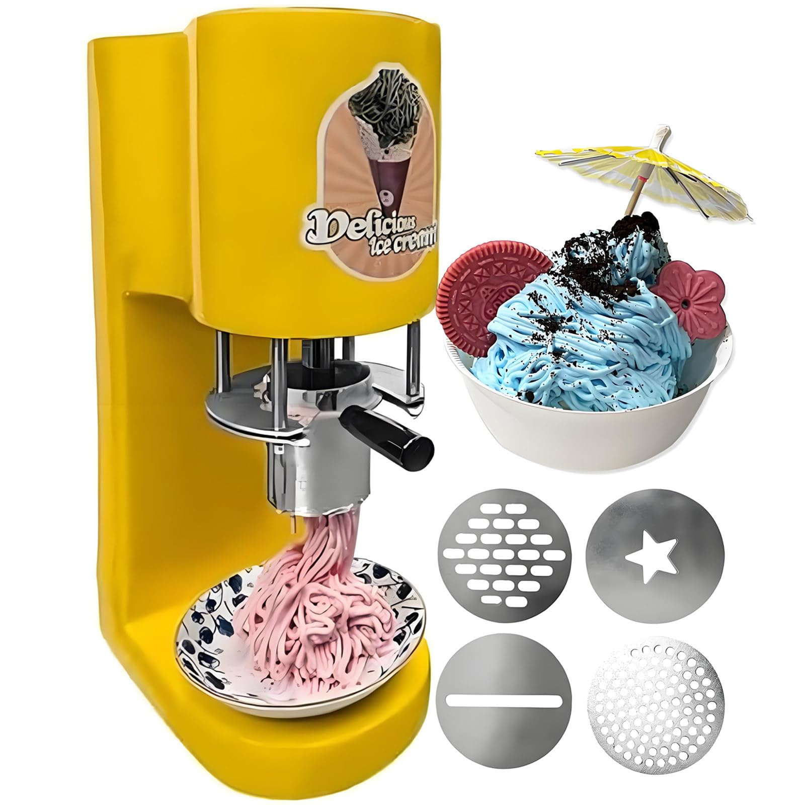 Kommerzielle Spaghetti-Eiscreme-Nudelmaschine, 28–30 l/h Ausgangsleistung für Bars, Cafés, Dessertläden, Lebensmittel-LKW