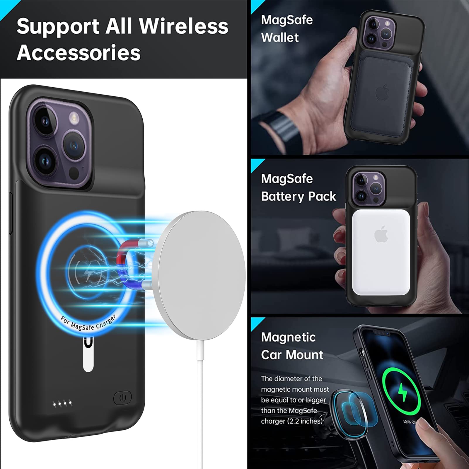 Amazon.com: Wireless Charging Case for iPhone 14 Pro Max