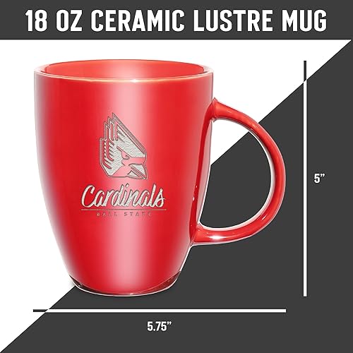 Vista 26 de Rico Industries NCAA - Taza de cerámica con grabado láser, 18 onzas, café y té