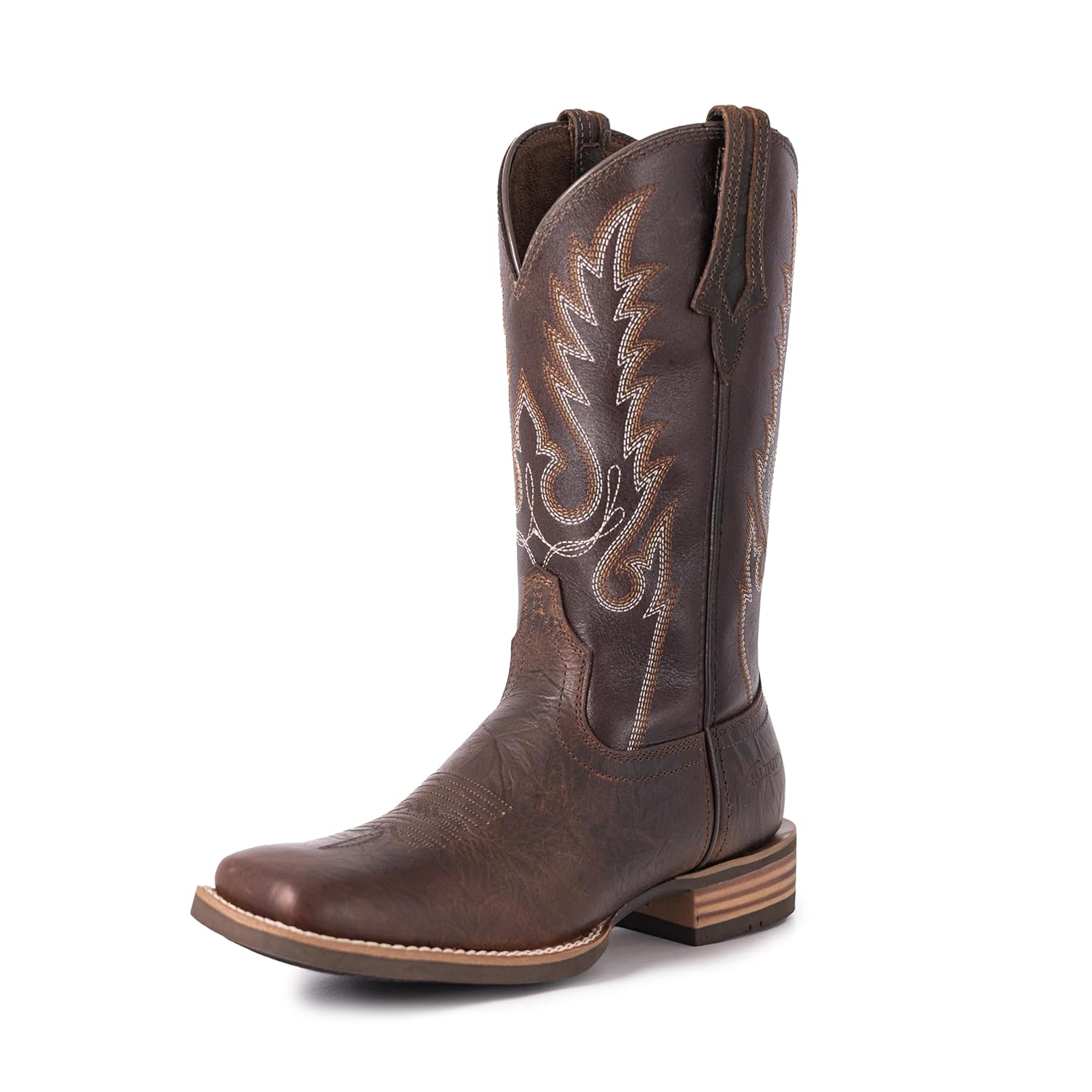 Womens Cowboy Boots for Women Full Cowhide Leather Cowgirl Mid Calf Western Embroidered Country Boot
