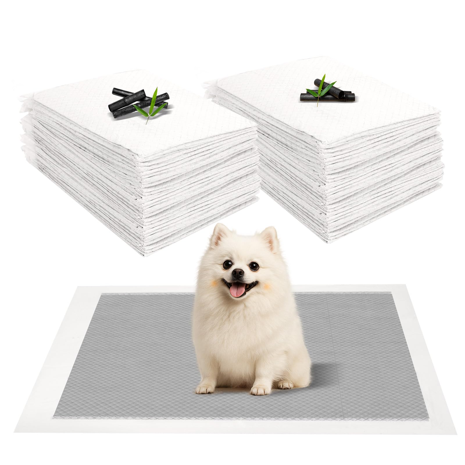 40 Pezzi Tappetini Igienici per Cani 60X60cm - Tappetini Monouso per Cane - Tappetini al Carbone con Controllo Degli Odori
