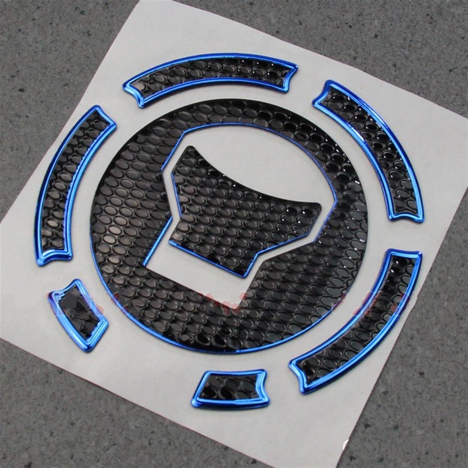 Motorcycle Gas Fuel Cap Pad Decals Stickers for CB650F CBR650F VFR800X VFR800 CBR500R CB500X CB500F MN4 CB150R Carbon-Look(Blu)