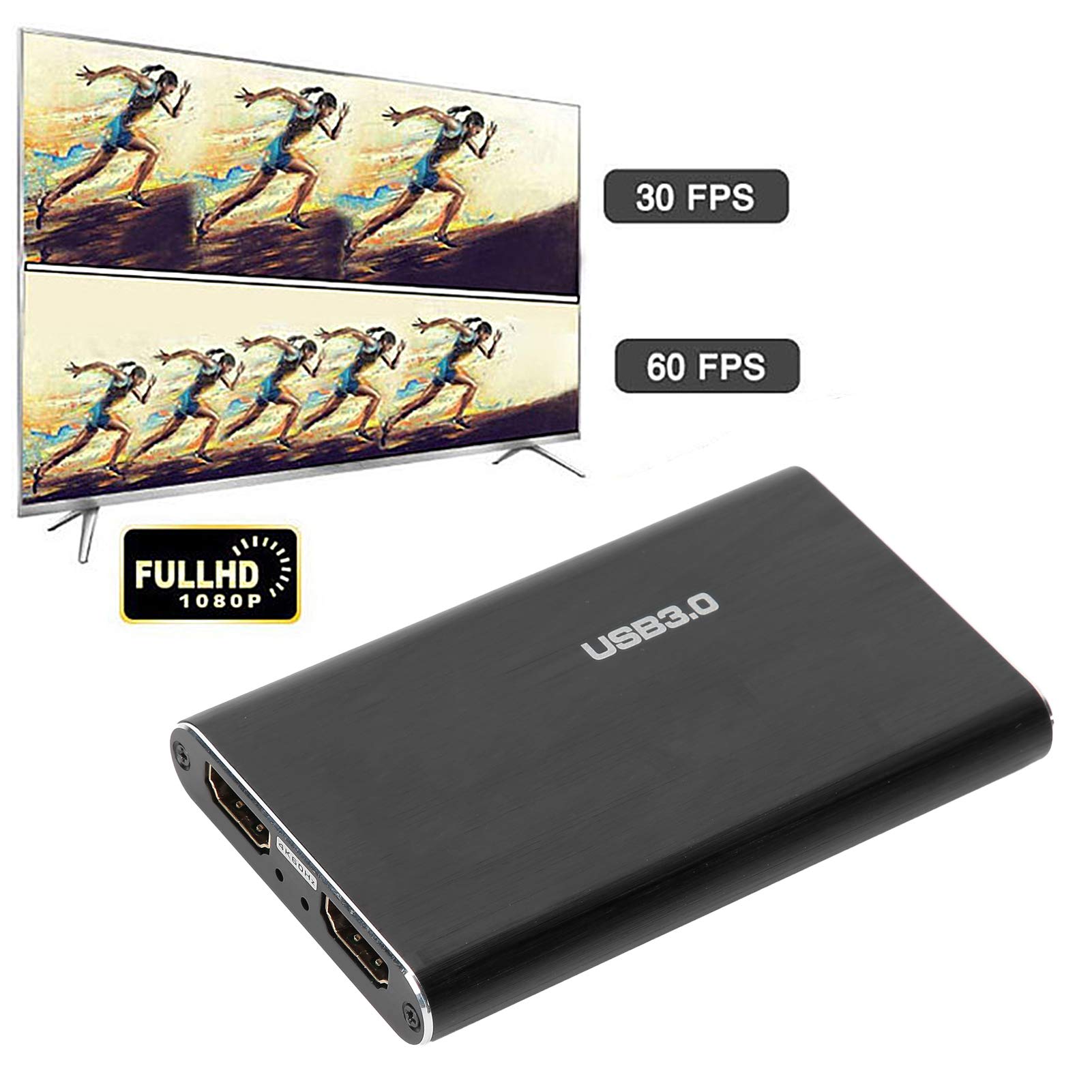 Scatola per streaming live per registrazione di giochi, scheda di acquisizione video USB 3.0, registratore HDMI con ingresso 4K/60Hz, uscita 1080P/60Hz, compatibile con/Linux/OS