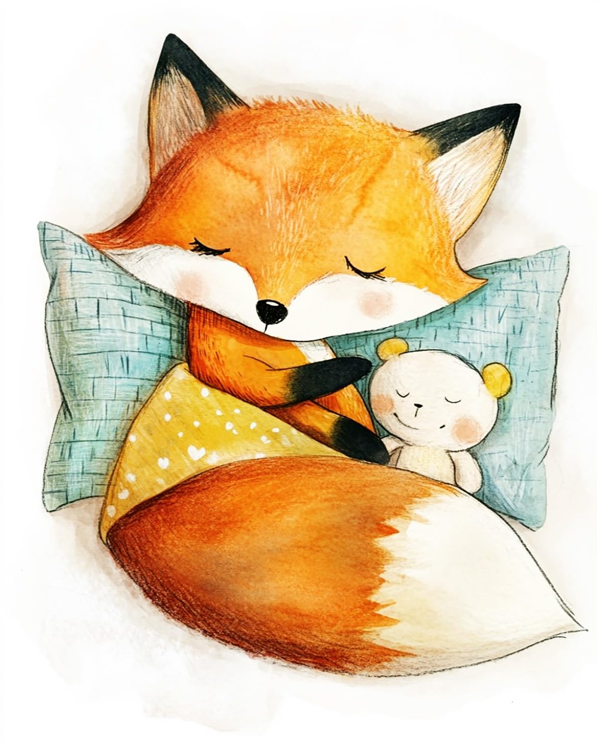LIUBAISHI Paint by Numbers for Adults – 16"x20" | DIY Wall Art Decor Kit, Relaxing Hobby Set, Complete Painting Kit with Acrylic Paints and Brushes-Little Fox Sleeps