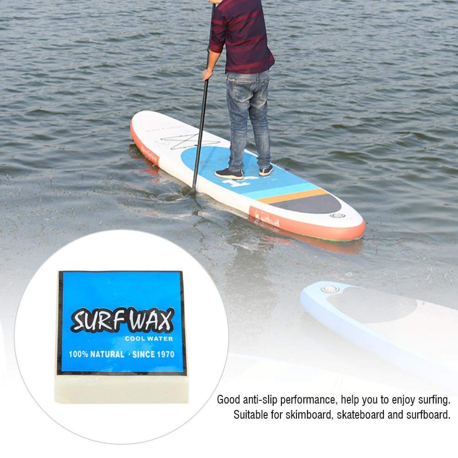 Alomejor Cera per Tavola da Surf Antiscivolo - Cera da Skimboard e Skateboard -Aderente e longeva -per Surf, Canottaggio e Sport Acquatici