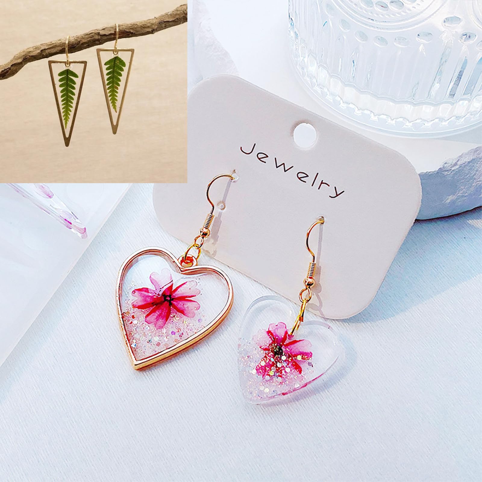 Kit Stampi Silicone Per Resina Epossidica - 6 Forme Per Orecchini Fai Da Te