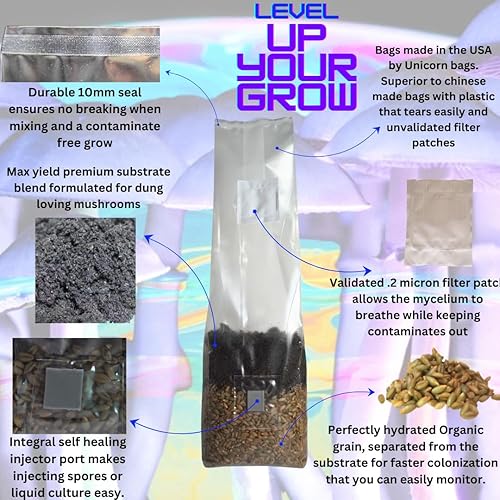 Miniatura 3 de Kit de cultivo de hongos - Bolsas de cultivo de hongos todo en uno (paquete de 2)