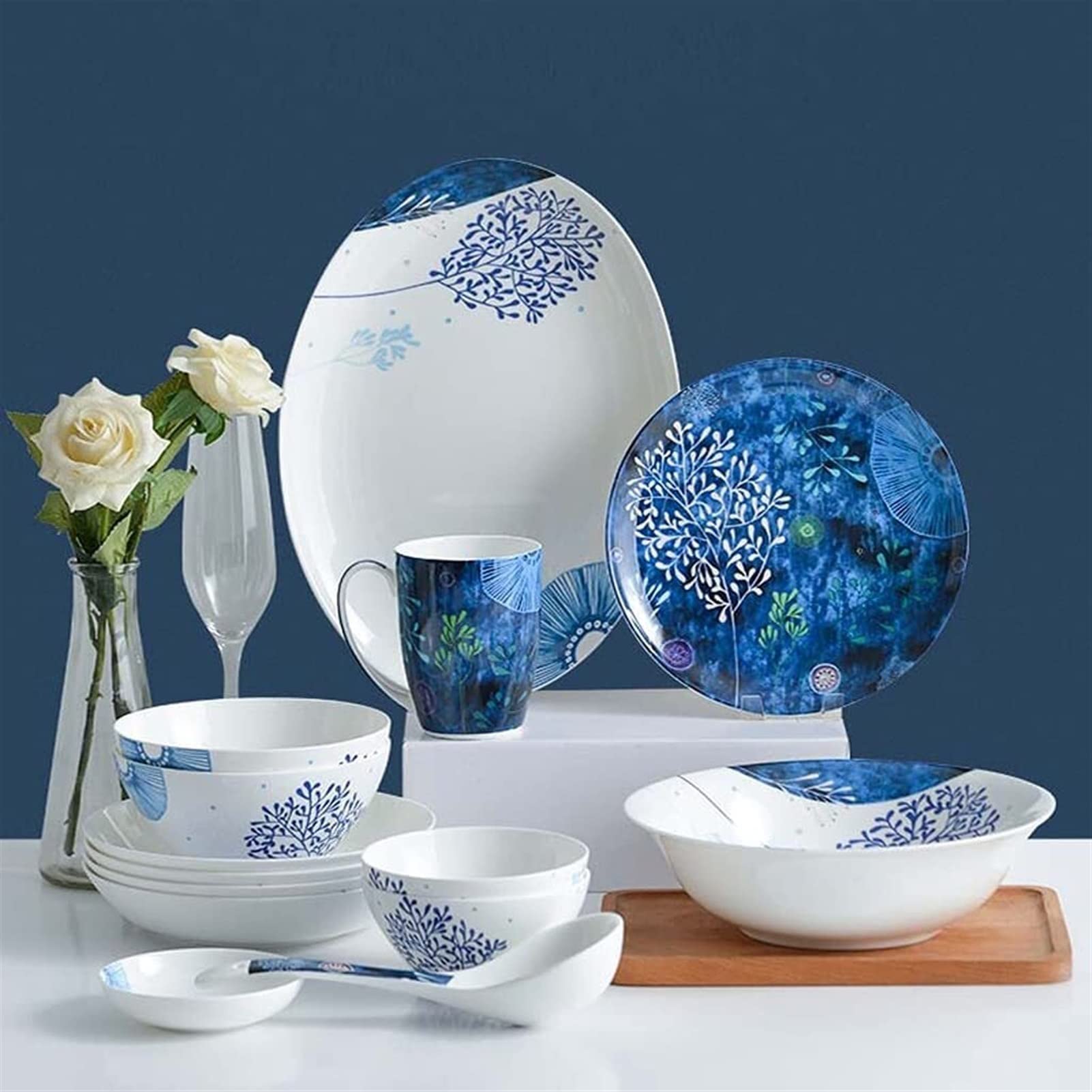 Jingdezhen ceramiczna zastawa stołowa, talerze obiadowe, talerze ceramiczne i miski