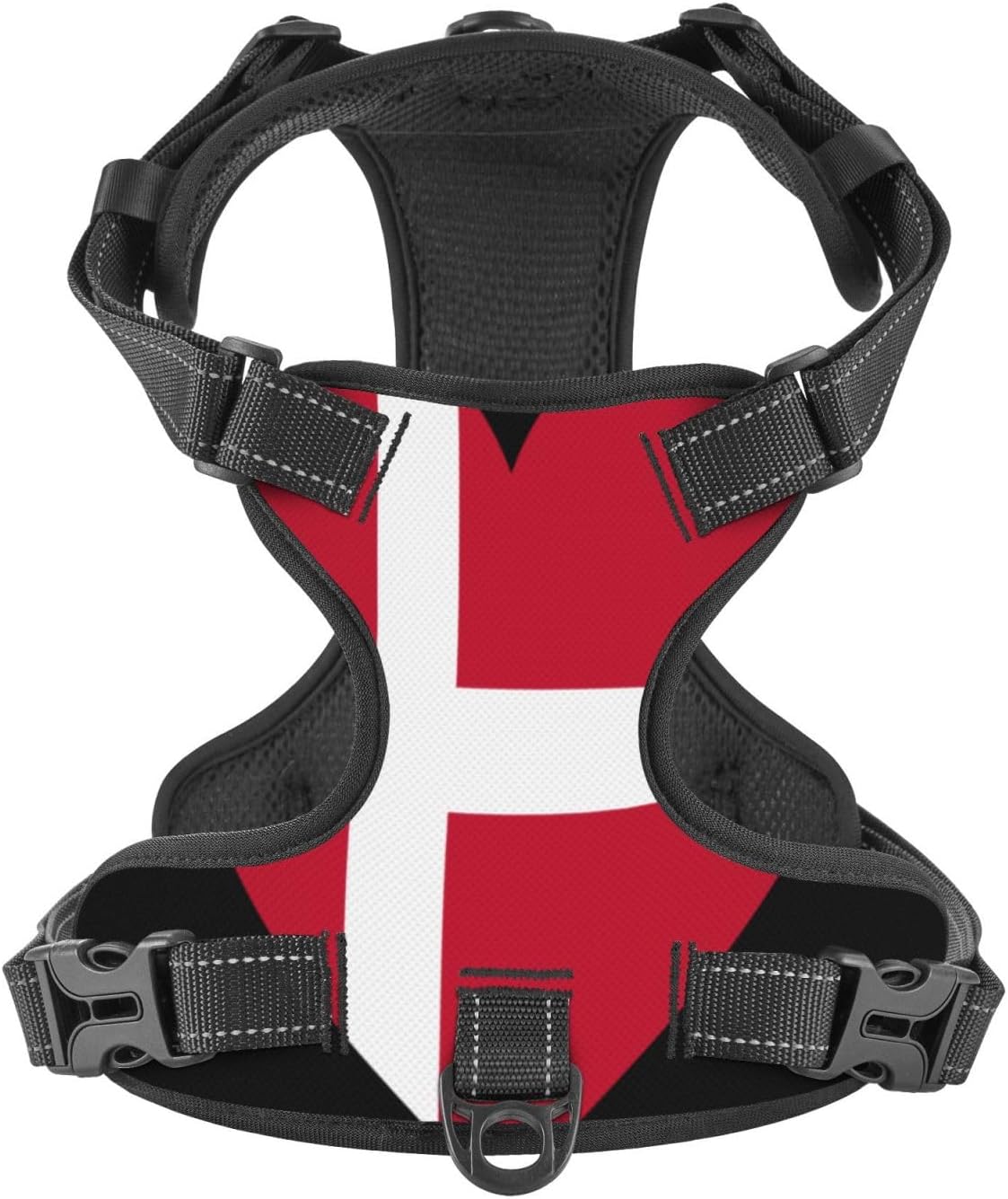 Love Denmark Flag No Pull Dog Vest Harness for Small Medium Large Dog Puppy Pets Cats Outdoor Walking