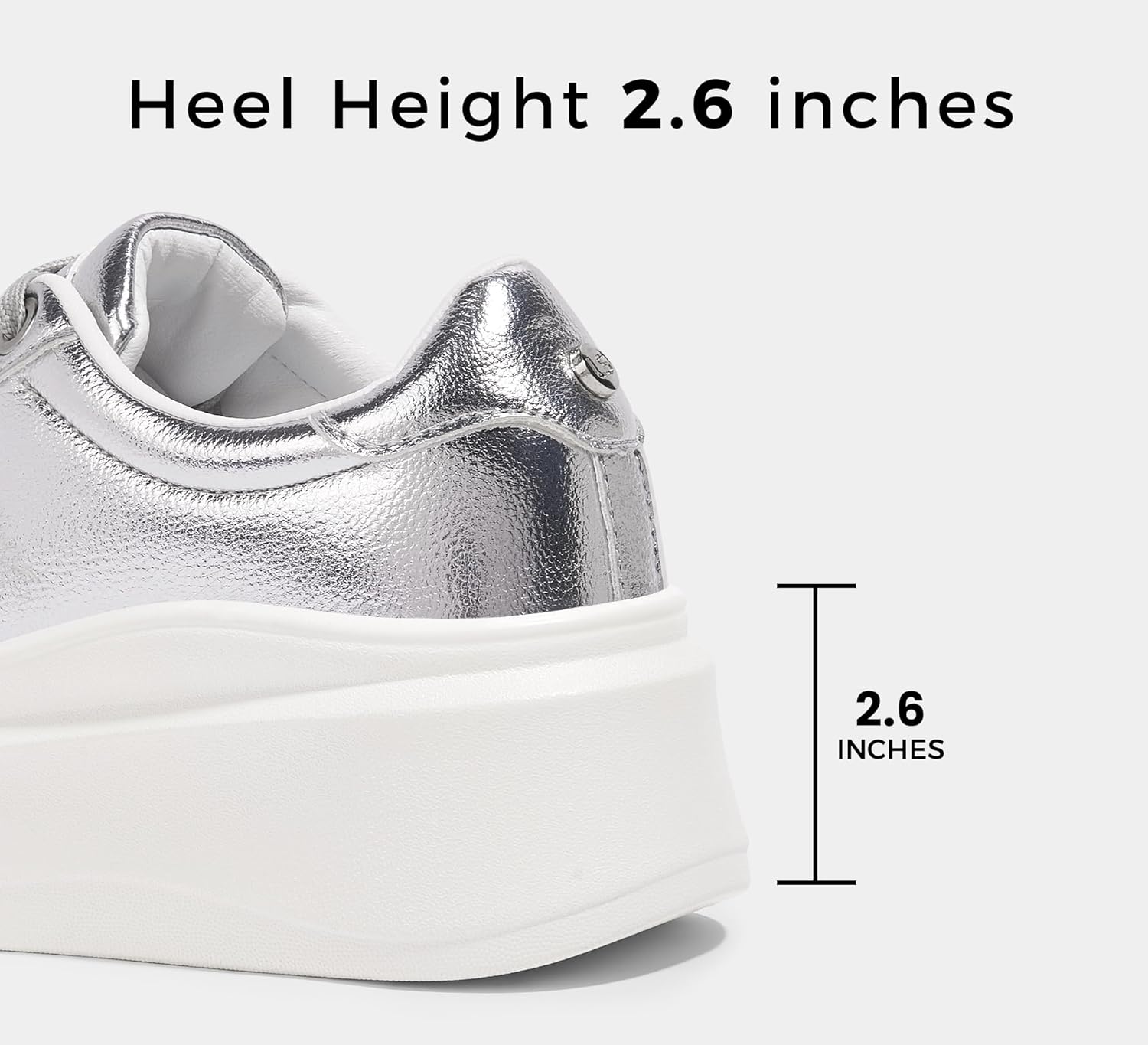 LUCKY STEP Women's Platform Fashion Sneakers Faux Leather Classic Tennis Shoes Low Top Casual Walking Shoes - Image 5