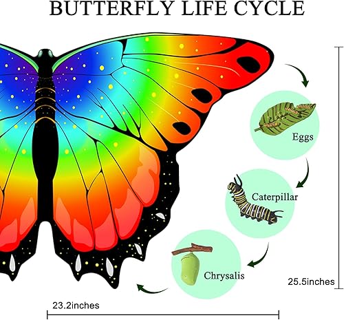 Miniatura 7 de iROLEWIN Disfraz de hada arco iris con alas de mariposa para niños pequeños, niñas, disfraz, máscara, diadema como regalos de fiesta para niños