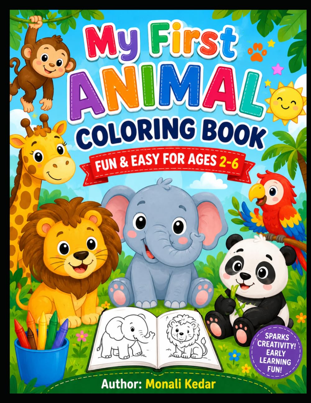 My First Animal Coloring Book: Amazing Animals Around the World