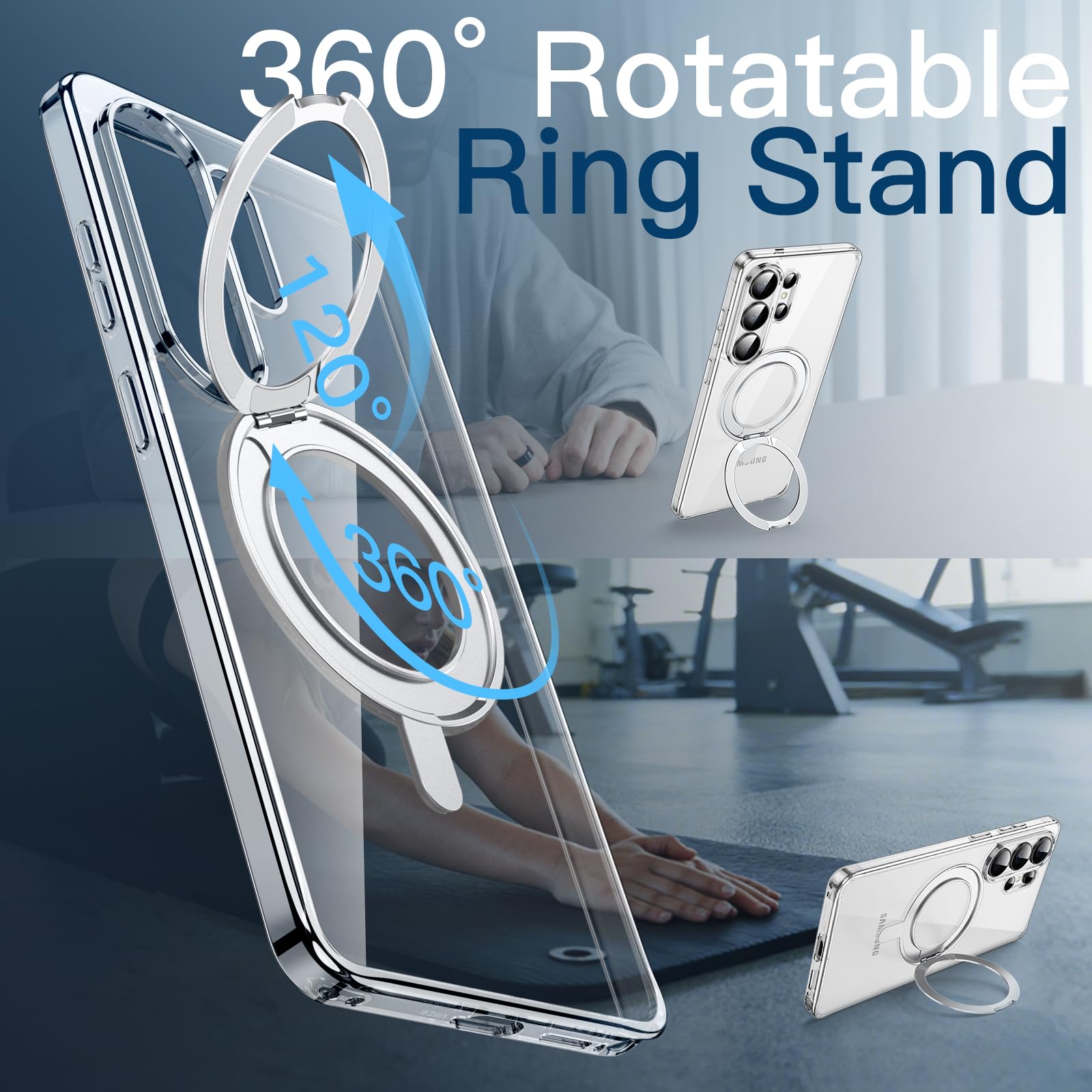 JETech Samsung Galaxy S26 Ultra Ring Stand Case -3