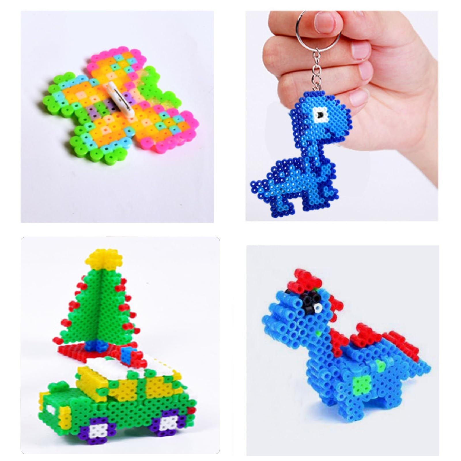 Perler zestaw do majsterkowania, 3-poziomowy zestaw pudełek do przechowywania, ręcznie robione, z koralikami, narzędzia do prasowania, akcesoria, kreatywne dla dorosłych