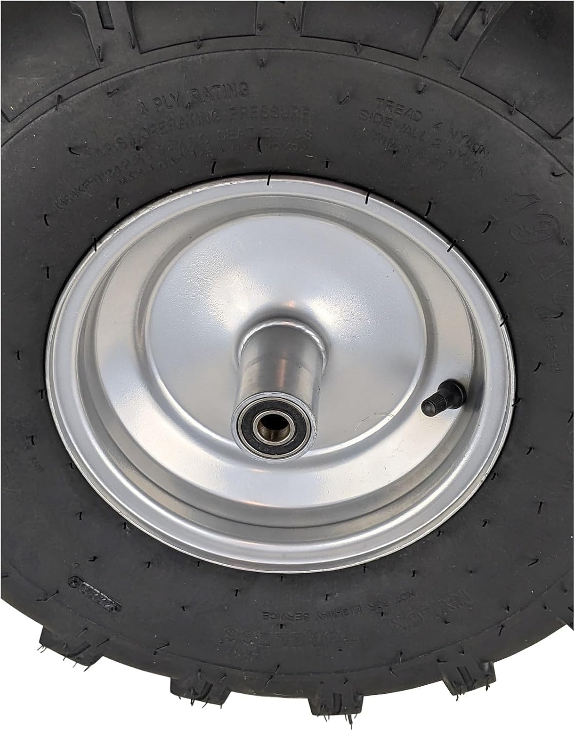 RedCap 19x7.00-8 Front Tire & Wheel Rim Assembly Pre-mounted for Coleman CT200U BT200X CT200UEX 196cc Hisun 200-3 200-7 Axis M200 Mini Bike with 6202RS Bearings (Silver)