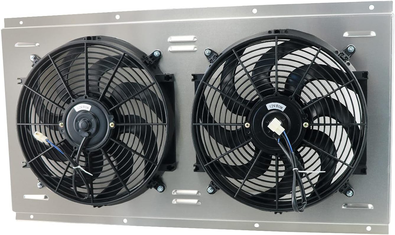 Aluminum Radiator Shroud Electric Fan Realy Kit for 1988-2000 Chevy GMC C/K 1500 2500 3500 5.7-7.4L V8